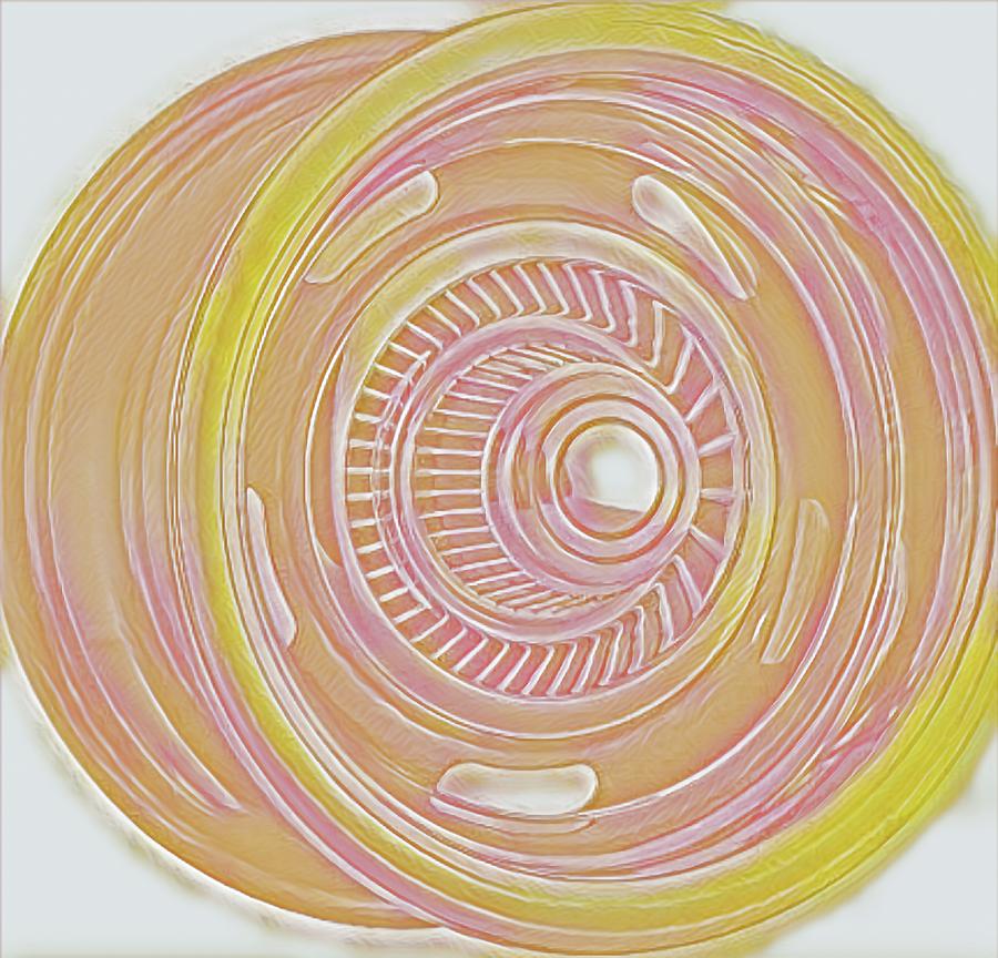 Wheel Hub Seven Mixed Media by Bencasso Barnesquiat