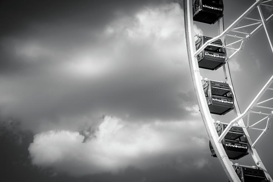 Wheel In The Sky In Black and White Photograph by Greg and Chrystal Mimbs