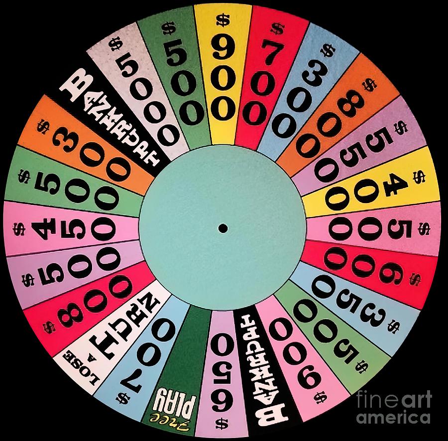 Wheel of Fortune carnival wheel game show Painting by Ruby Walsh Pixels