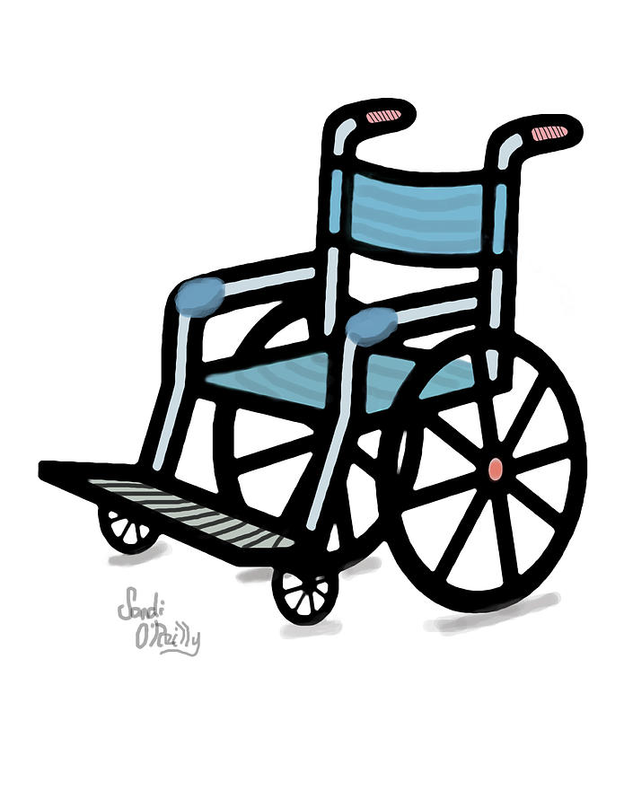 Wheelchair Drawing - Wheelchair Drawing by Sandi OReilly