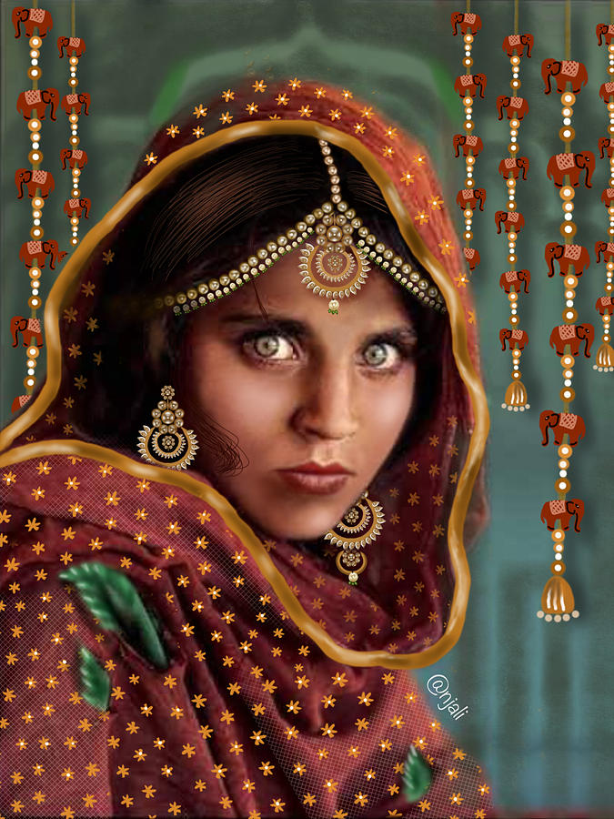 When The Afgaan Girl Came To India Digital Art