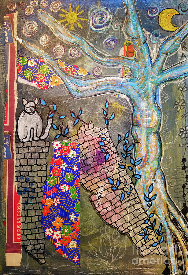 When Dreaming Of A White Cat ... Mixed Media