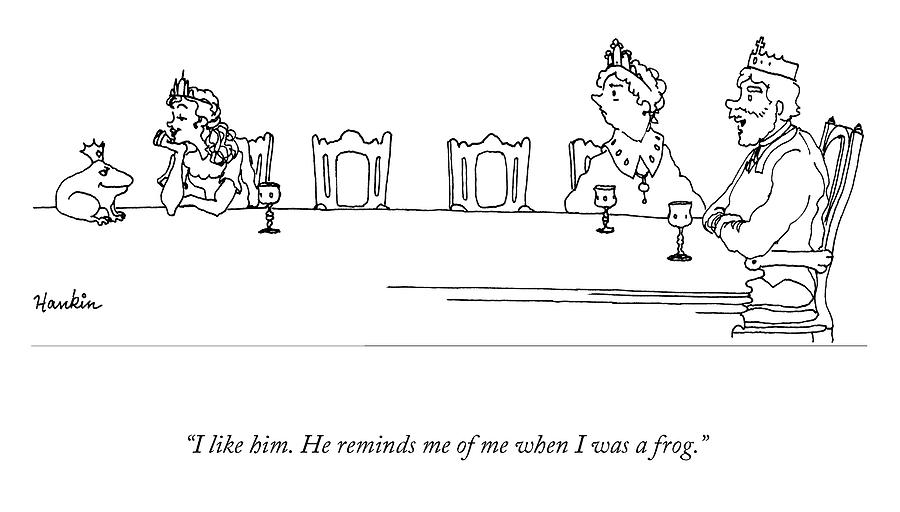 When I was a Frog Drawing by Charlie Hankin