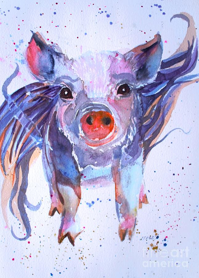 When Pigs Fly Painting by Mindy Newman
