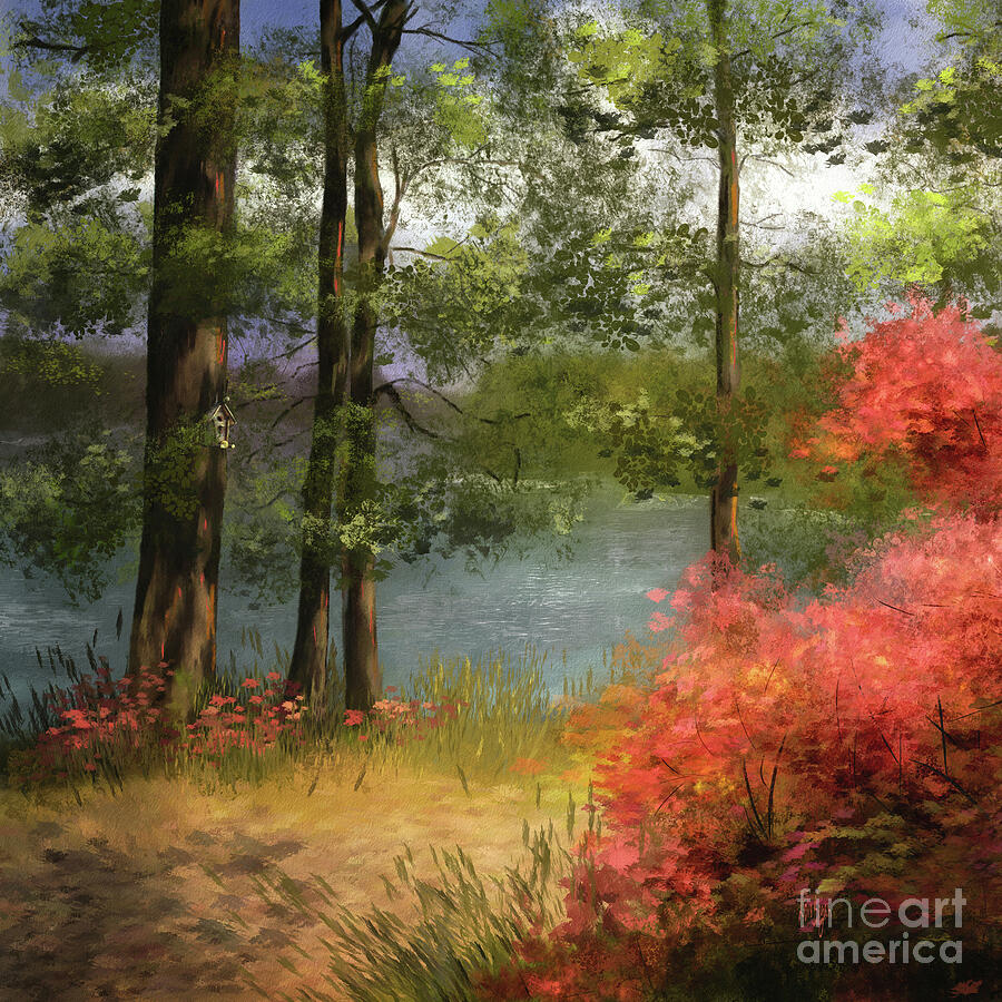 When The Azaleas Are In Bloom Digital Art by Lois Bryan