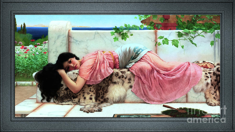 When The Heart Is Young by John William Godward Old Masters ClassicalArt Reproduction Painting by Rolando Burbon