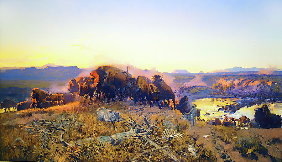 When The Land Belonged To God Painting by Charles Russell