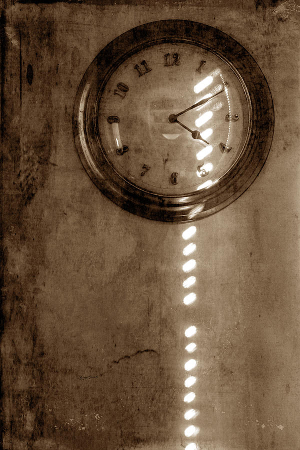 When the Light Hits the Clock Photograph by Sharon Popek