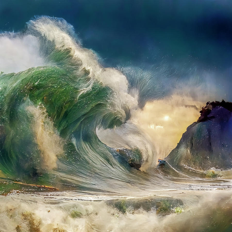 When the Pacific Rumbles Digital Art by Bill Posner