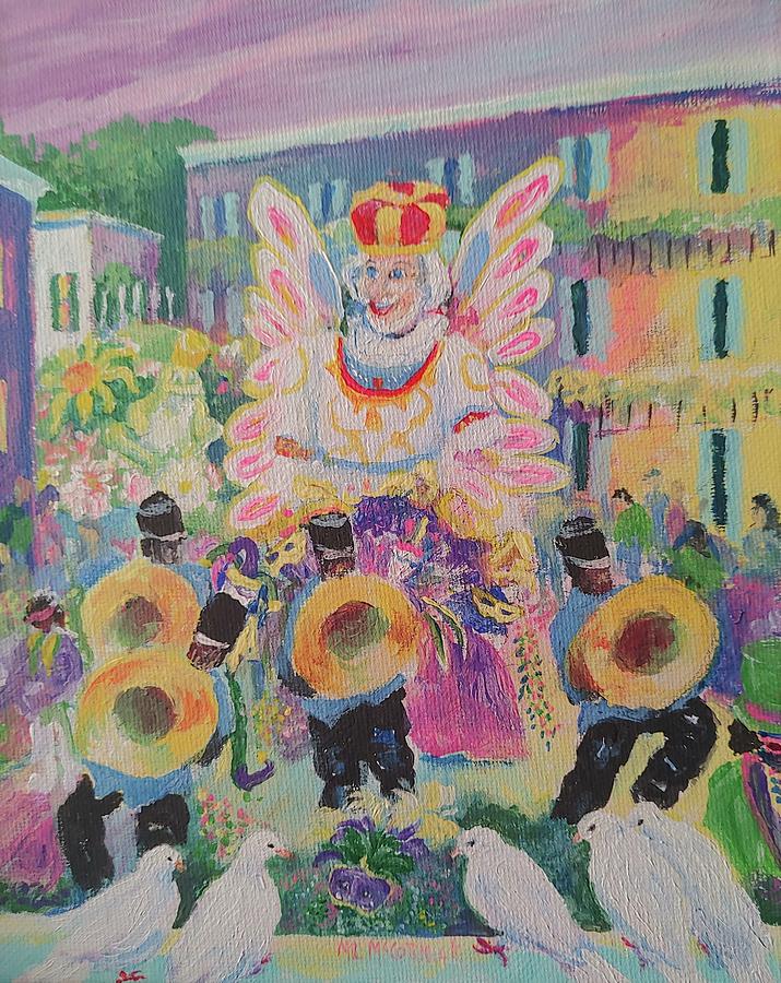 When the Saints Go Marching In---Mardi Gras King Rex Painting by ML McCormick