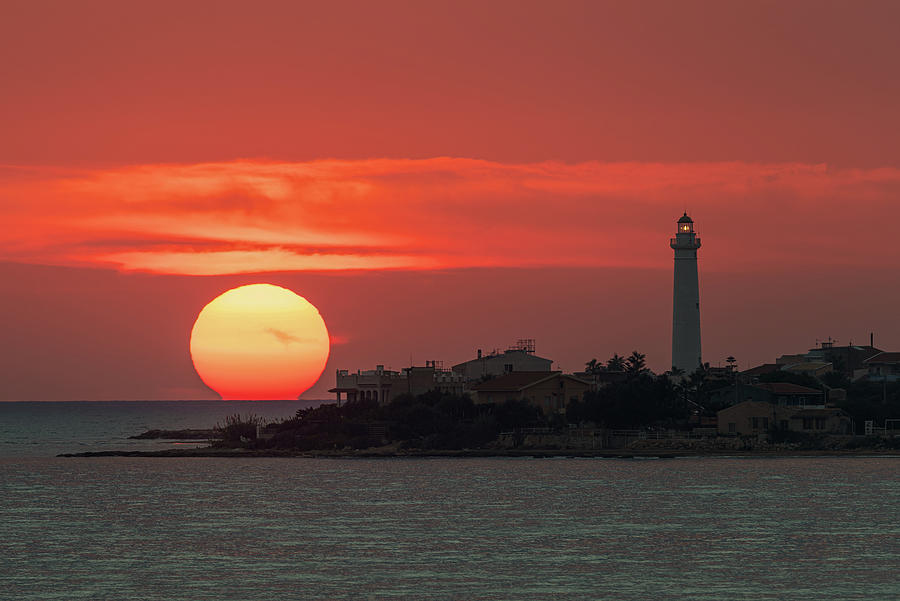 When the sun touch the sea, Sicily Photograph by Mirko Chessari