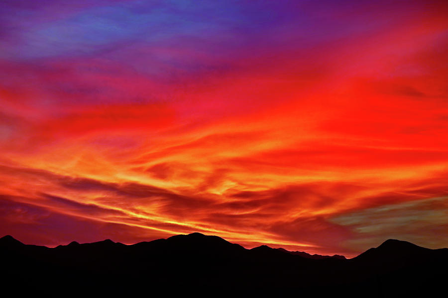 When The Western Sky Caught Fire Photograph by Douglas Taylor