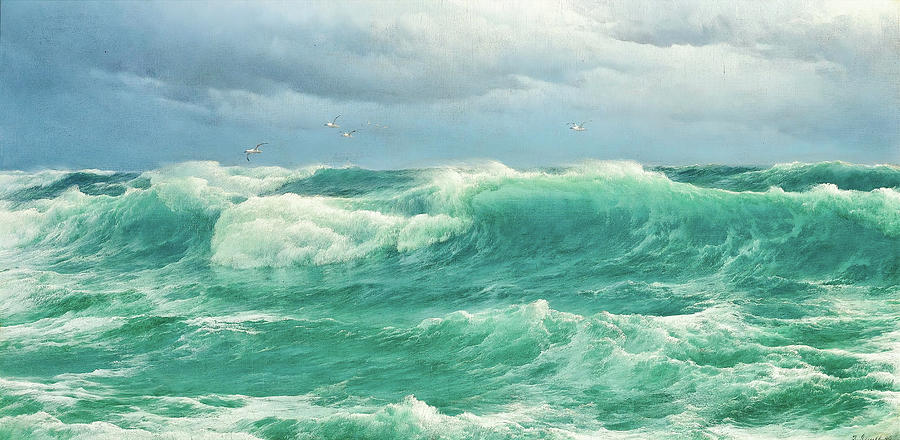 When The Wind Blows The Sea In Painting