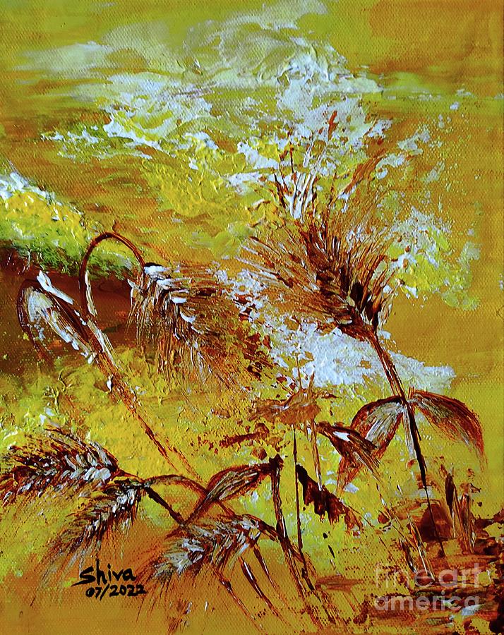 Abstract Painting - When the wind dances by Shiva K S