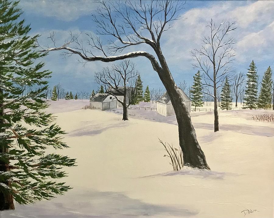 When Winter Comes to White Clay Creek Park Painting by Denise Van Deroef