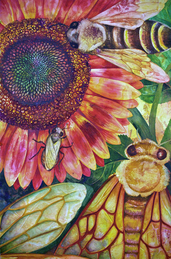Where Are The Bees? II Painting by Helen Klebesadel