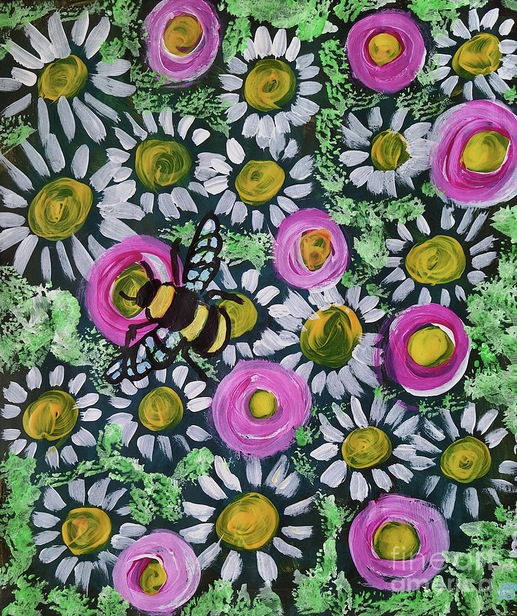 Where is the Bumblebee Mixed Media by Mimulux Patricia No