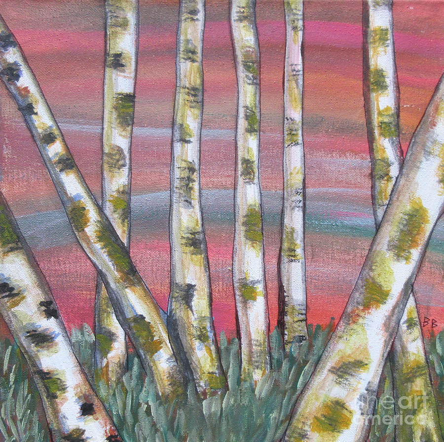 Where The Birch Trees Grow Painting by Bradley Boug