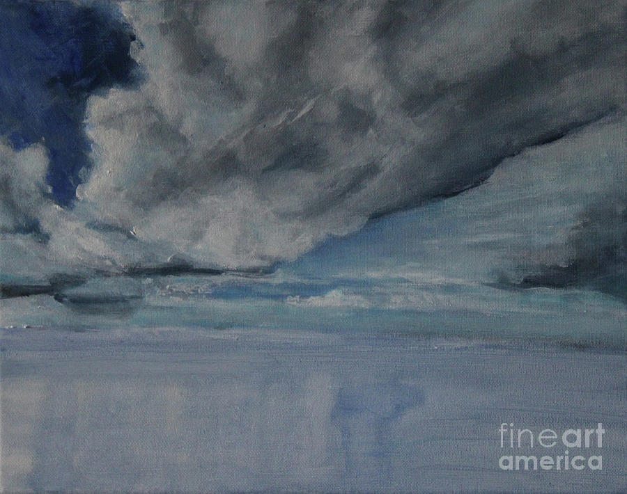 Beach Painting - Where The Sky Meets The Water by Jane See