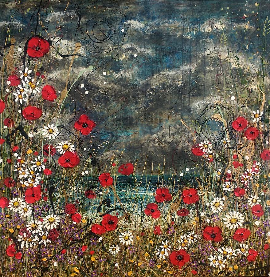 Where wild poppies grow Painting by Angie Wright