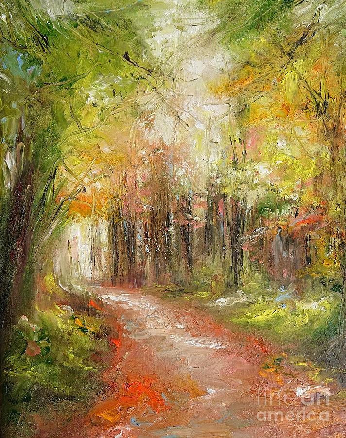 paintings of Where will lifes road lead us.......  Painting by Mary Cahalan Lee - aka PIXI