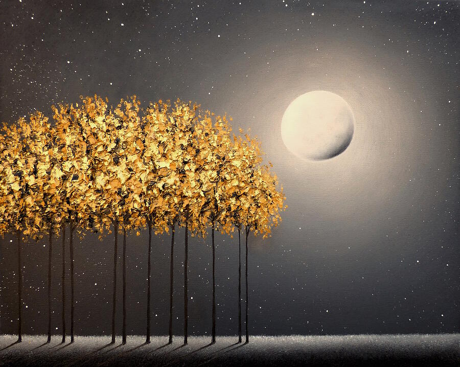 Tree Painting - Where Your Treasure Is by Rachel Bingaman