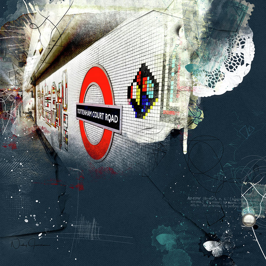 While Moving -- Tottenham Court Rd Station Digital Art by Nicky Jameson