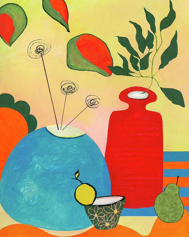 Whimsical Abstract Still Life Painting by Lana MacKenzie