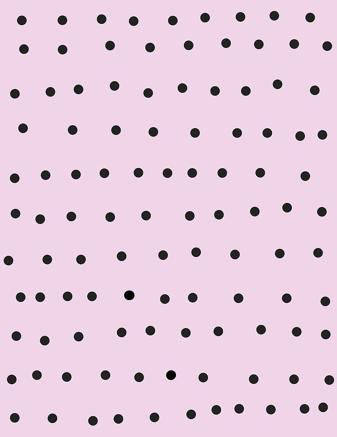 Whimsical Black Polka Dots On Pink Digital Art by Ashley Rice