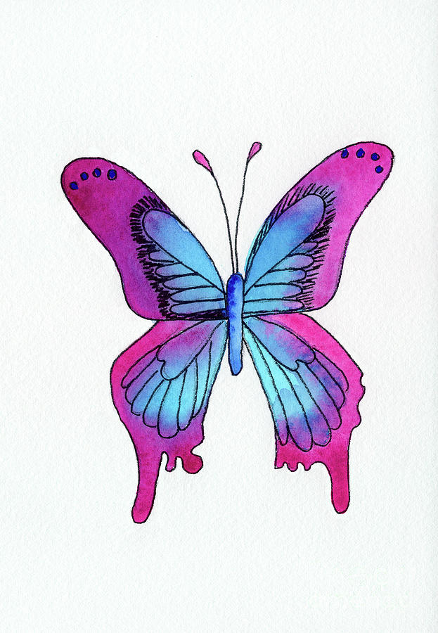 Whimsical Butterfly Painting by Norma Appleton