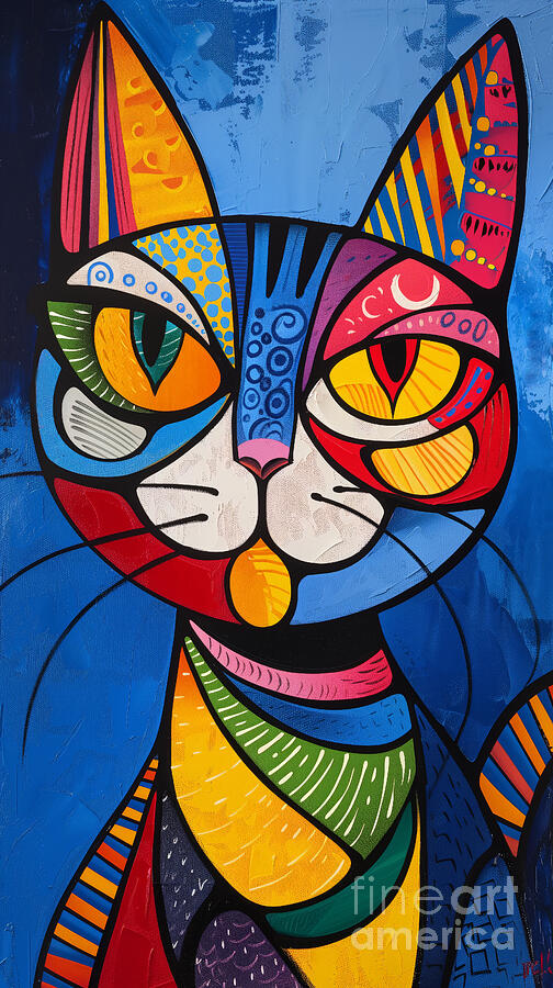 Whimsical Cat Series 03162024a Digital Art by Carlos Diaz