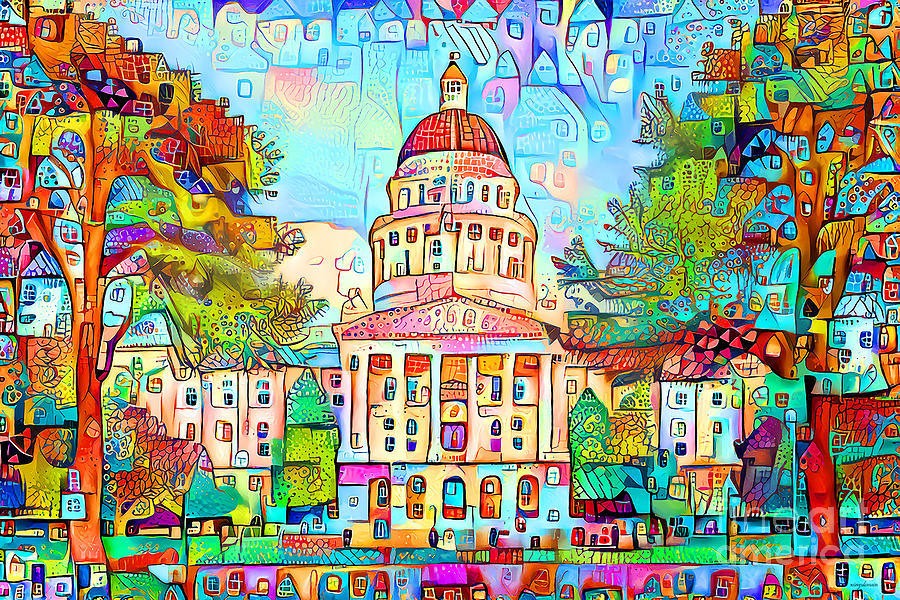 Whimsical Cityscape California State Capitol 20210418 Photograph by Wingsdomain Art and Photography