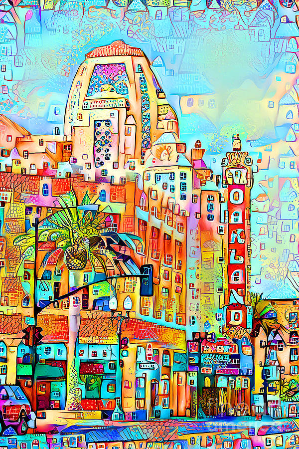 Whimsical Cityscape Oakland Fox Theatre 20210418 Photograph by Wingsdomain Art and Photography
