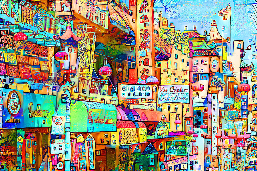 Whimsical Cityscape San Francisco Chinatown 20210418 v2 Photograph by Wingsdomain Art and Photography