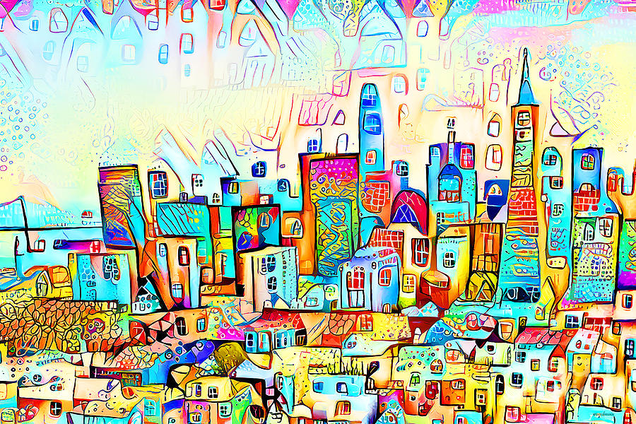Whimsical Cityscape San Francisco Downtown Financial District 20210510 Photograph by Wingsdomain Art and Photography