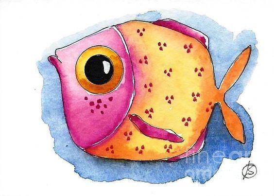 Whimsical Fish  Painting by Lucia Stewart