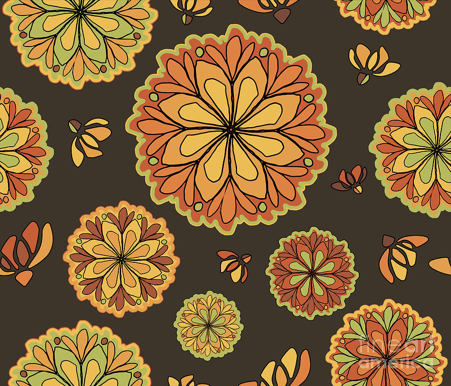 Whimsical Flower Garden - Floral Design Pattern Digital Art by Patricia Awapara
