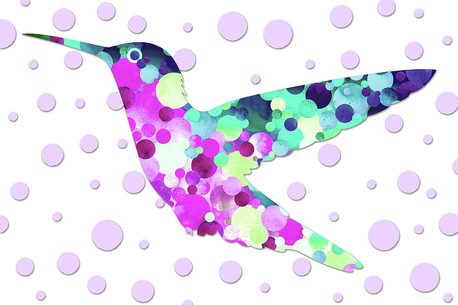 Hummingbird Painting - Whimsical Hummingbird Art Two - Colorful Bird by Sharon Cummings Hummingbird Painting - Whimsical Hummingbird Art Two - Colorful Bird by Sharon Cummings