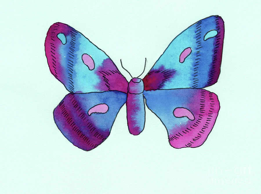 Whimsical Moth Painting by Norma Appleton
