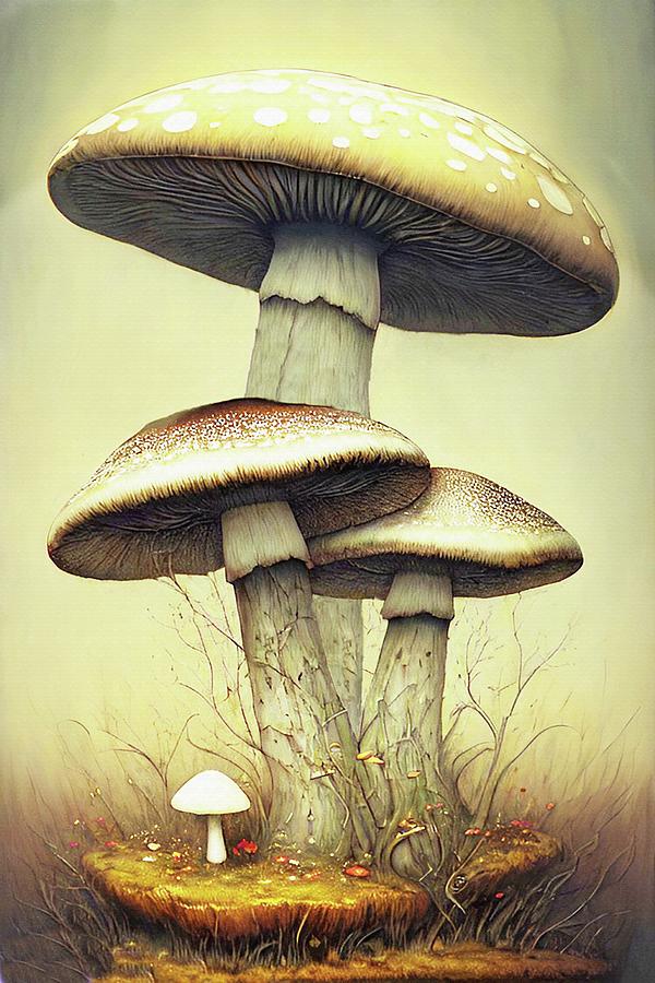 Whimsical Mushroom Fantasy  Digital Art by David Dehner