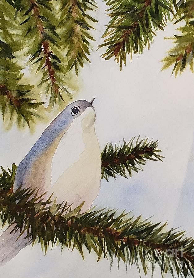 Whimsical Pine Nut Painting by Lisa Debaets
