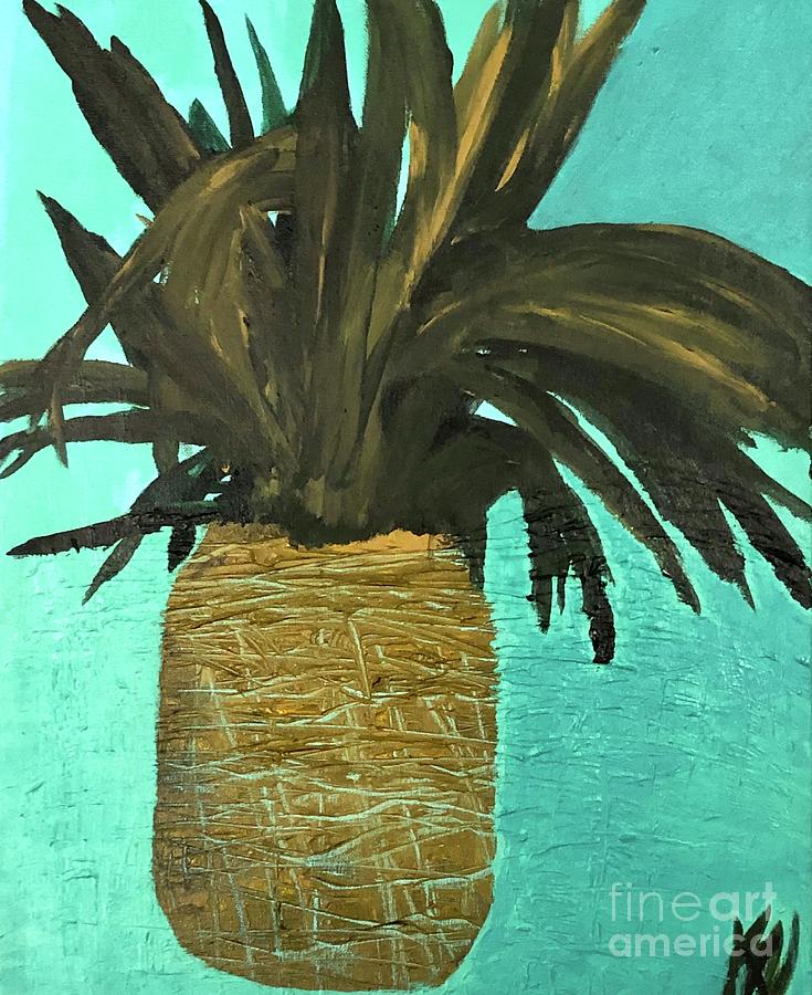 Whimsical Pineapple Painting by Karen Nicholson