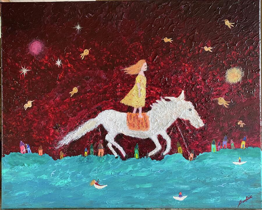 Fantasy Painting - Whimsical Ride by Brooksie Steinman