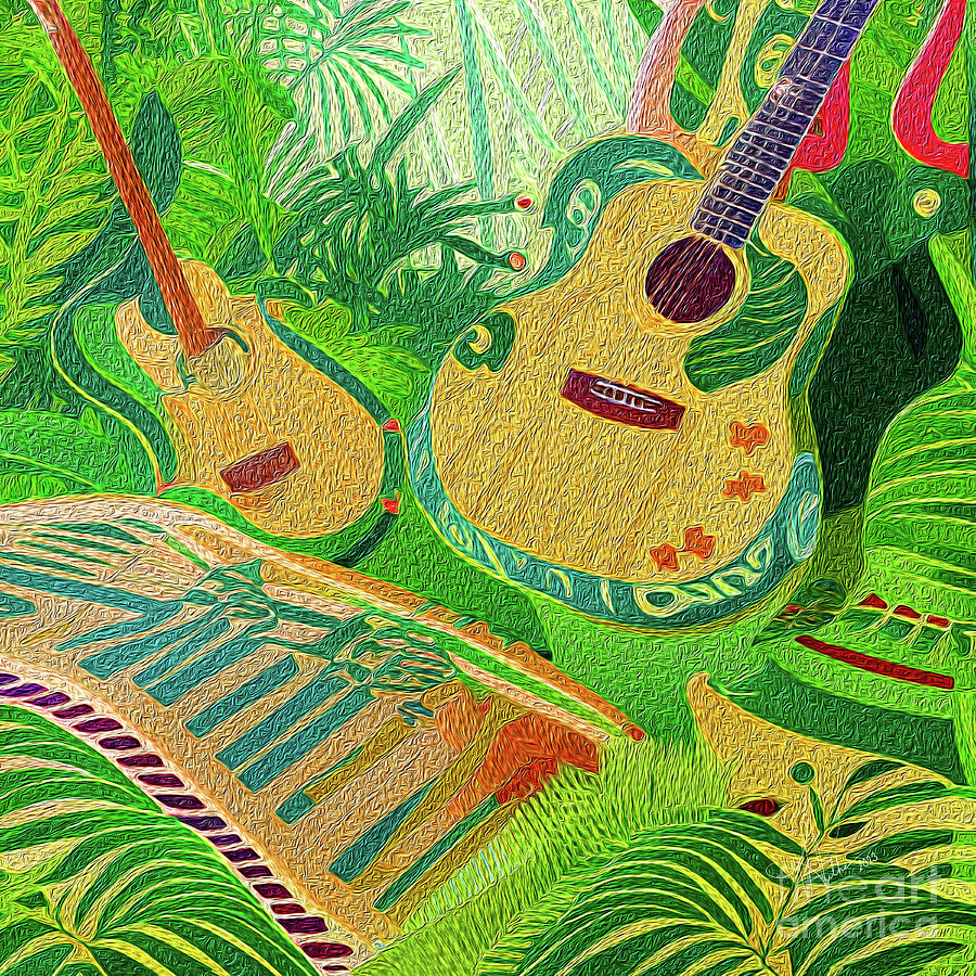 Whimsical Tropical Melody Fun Digital Art by Vicki Pelham