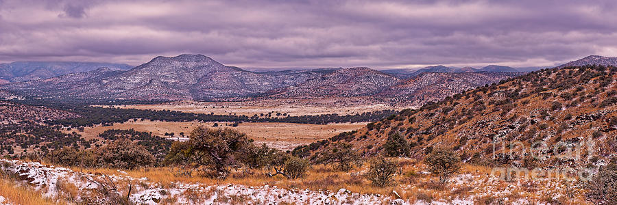 Whimsical Winter Weather over the Davis Mountains - Fort Davis West Texas Photograph by Silvio Ligutti