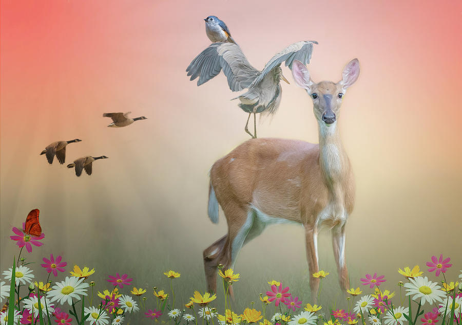 Whimsy, Deer Me Digital Art by Cindy Lark Hartman