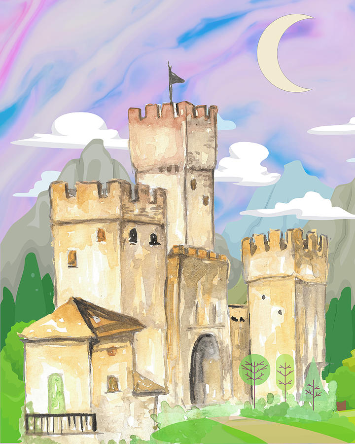 Castle Digital Art - Whimsy by Hank Gray