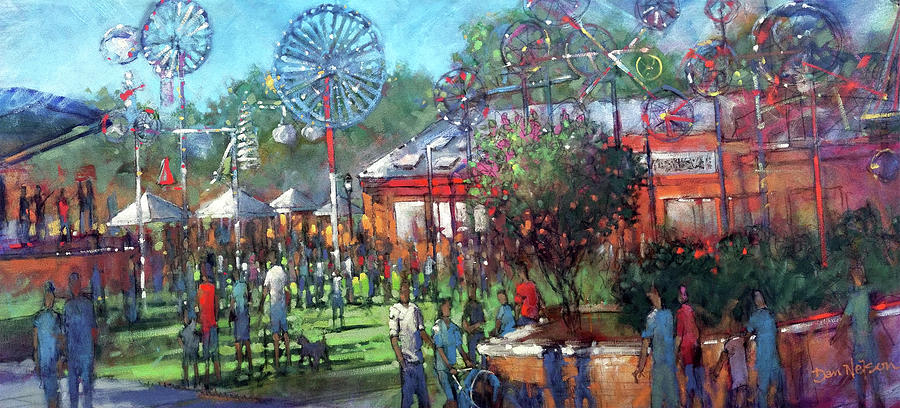 Whirligig Park 2 Painting by Dan Nelson