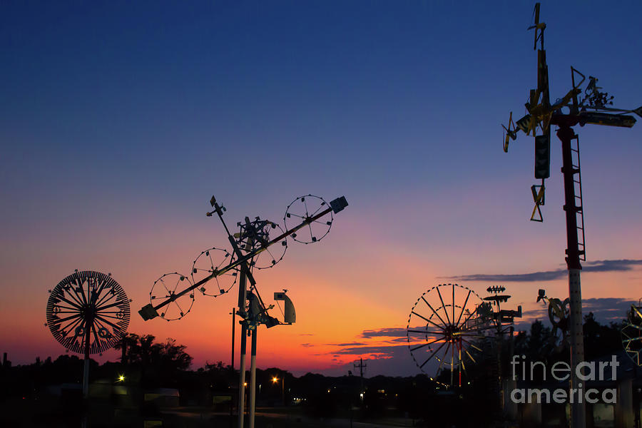 Whirligig sunset Photograph by Darrell Foster