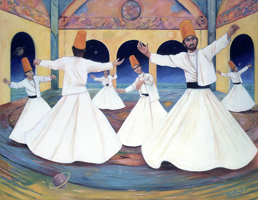 Whirling Dervishes Painting by PauIa Wittner